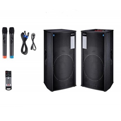 3000w 2x 1500w Amplified 15 PRO speakers with BT EQ USB mics
