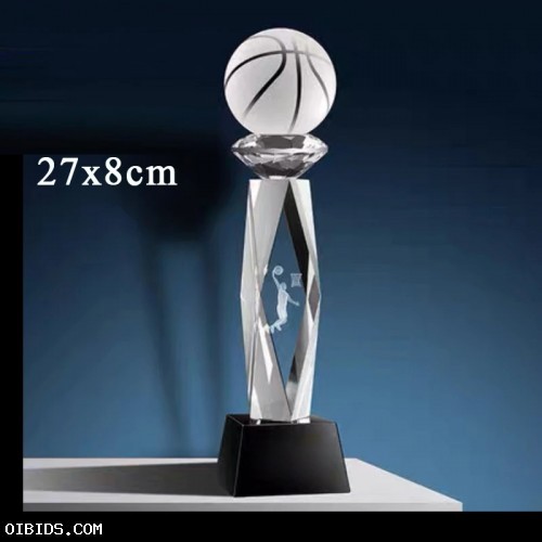 NBA Basketball Trophy Crystal 27cm